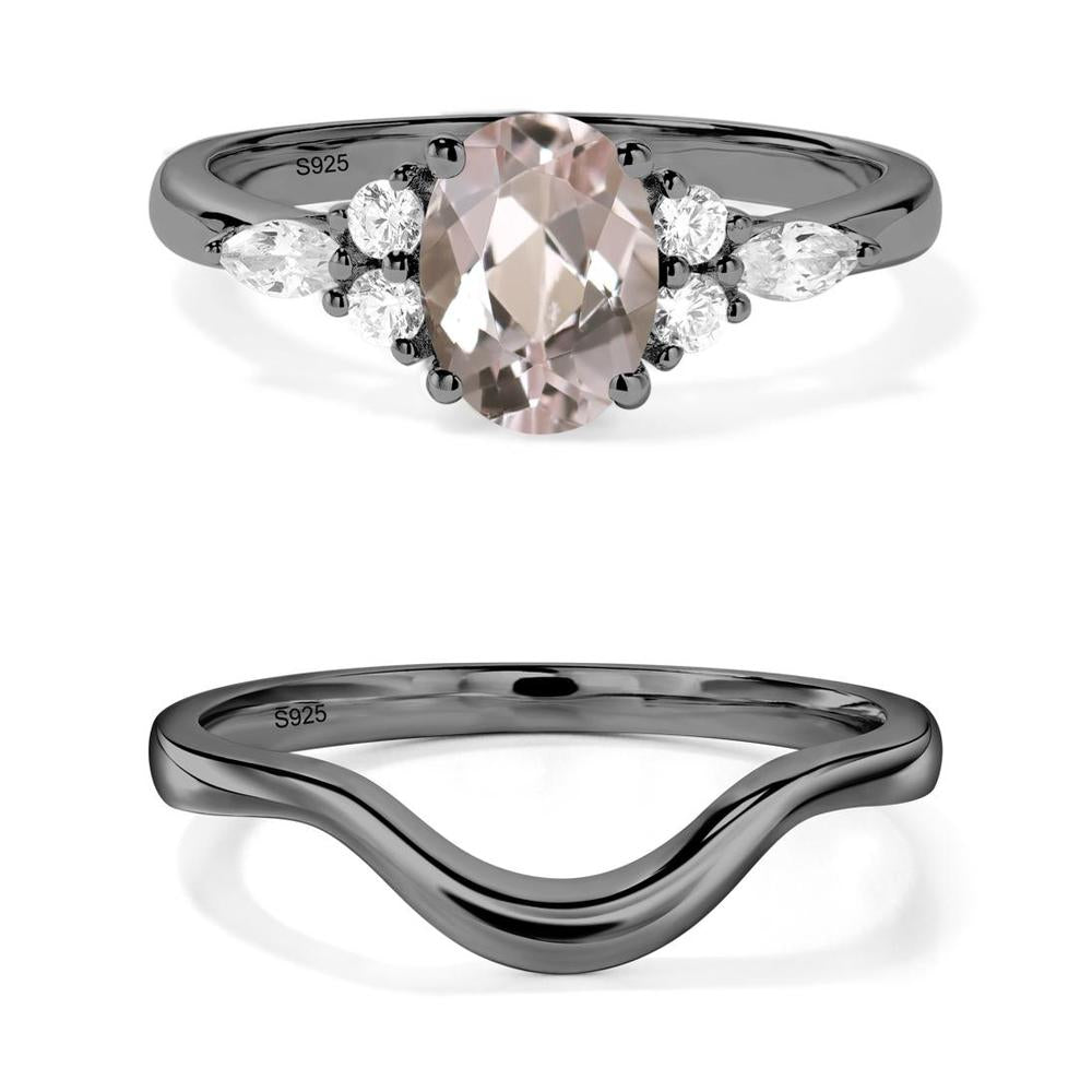 Simple Oval Morganite Engagement Ring - LUO Jewelry #metal_xxxxx