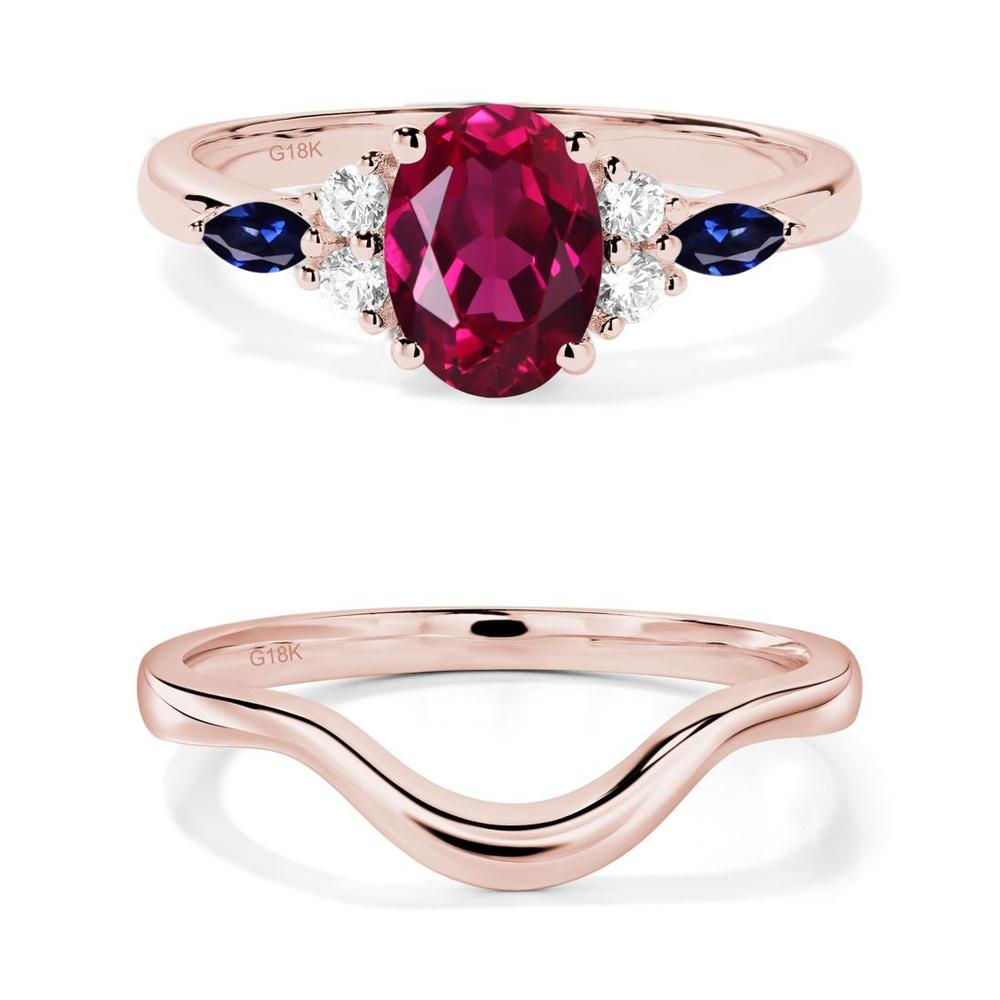 Simple Oval Ruby Engagement Ring - LUO Jewelry #metal_xxxxx