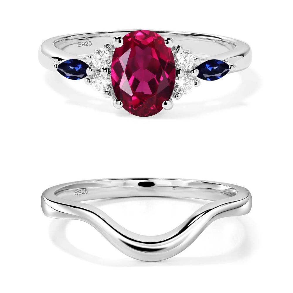 Simple Oval Ruby Engagement Ring - LUO Jewelry #metal_xxxxx