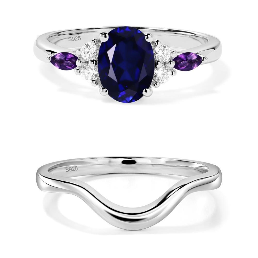 Simple Oval Sapphire Engagement Ring - LUO Jewelry #metal_xxxxx