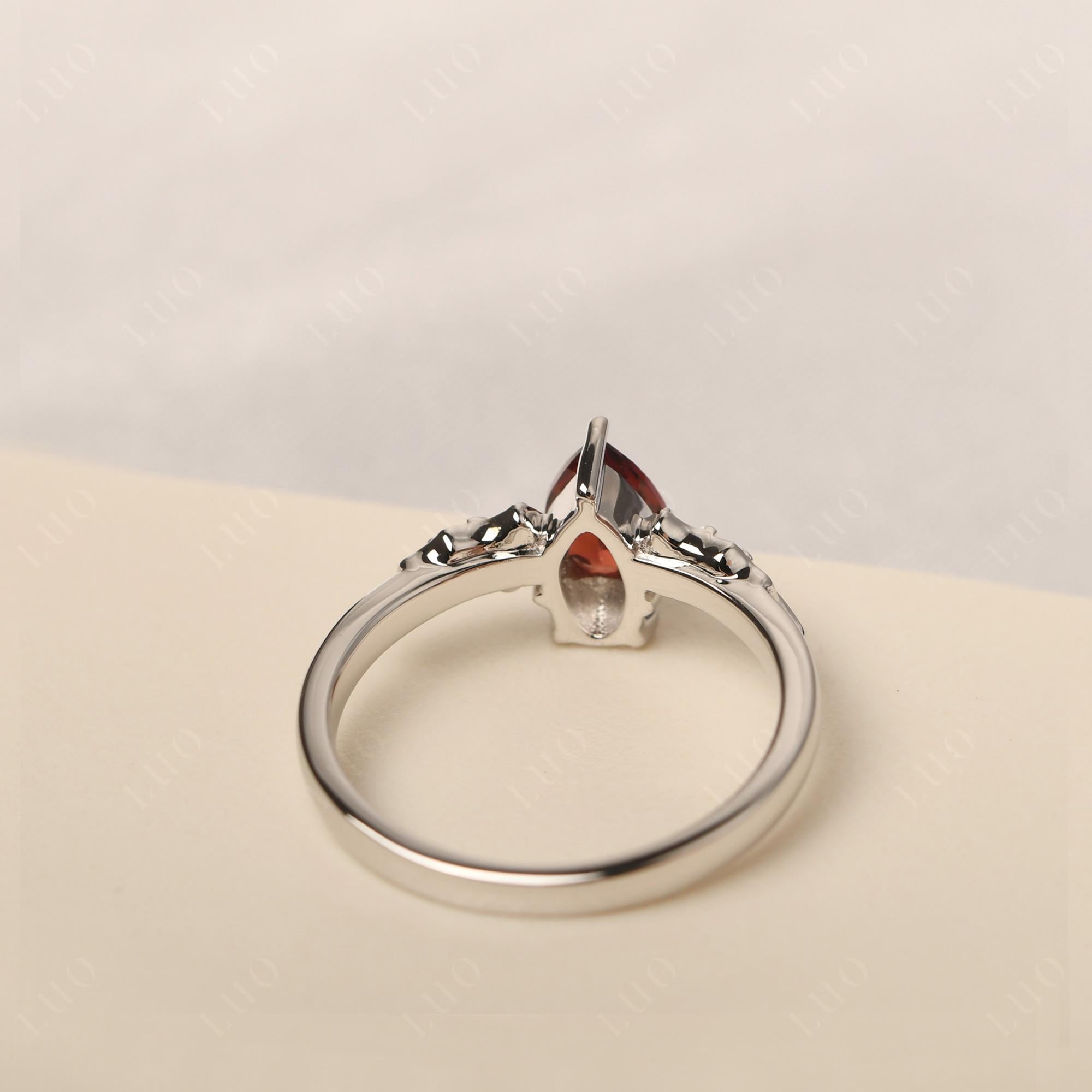 Garnet Bat Ring - LUO Jewelry 