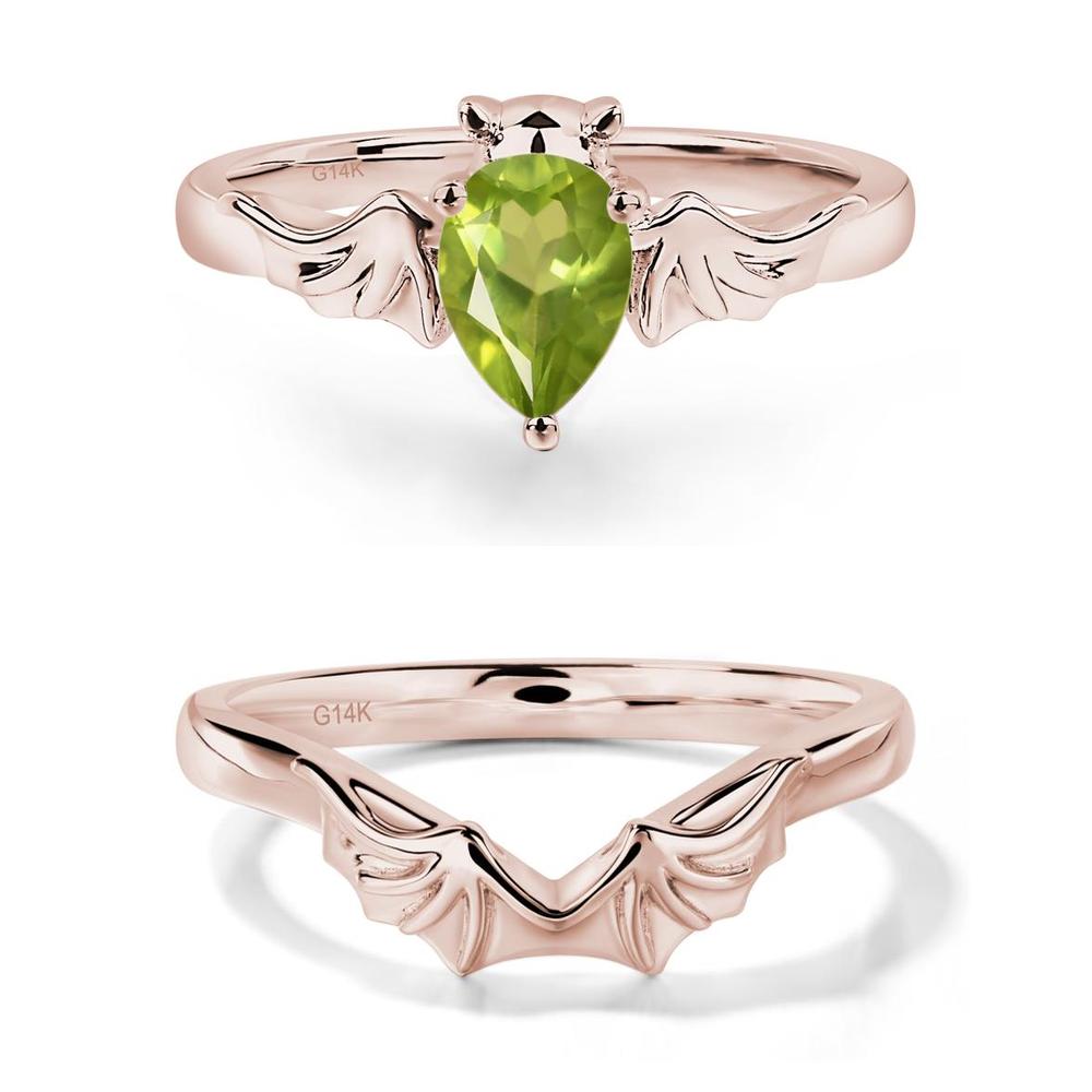 Peridot Gothic Promise Ring - LUO Jewelry #metal_xxxxx