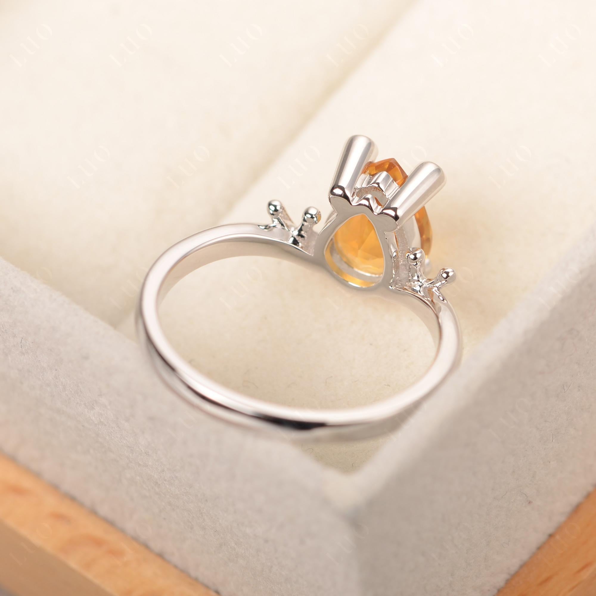Citrine Frog Promise Ring - LUO Jewelry 