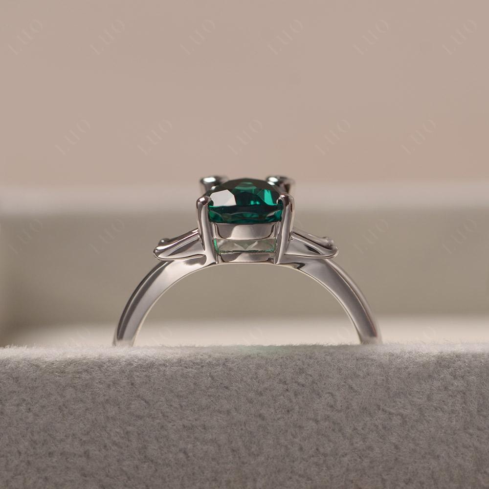 Emerald Frog Engagement Ring - LUO Jewelry 