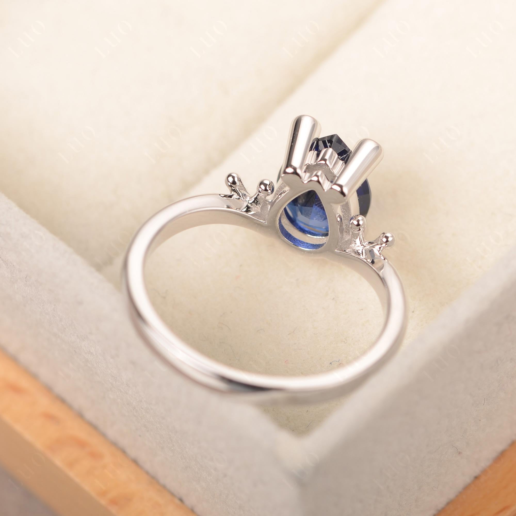Sapphire Frog Engagement Ring - LUO Jewelry 
