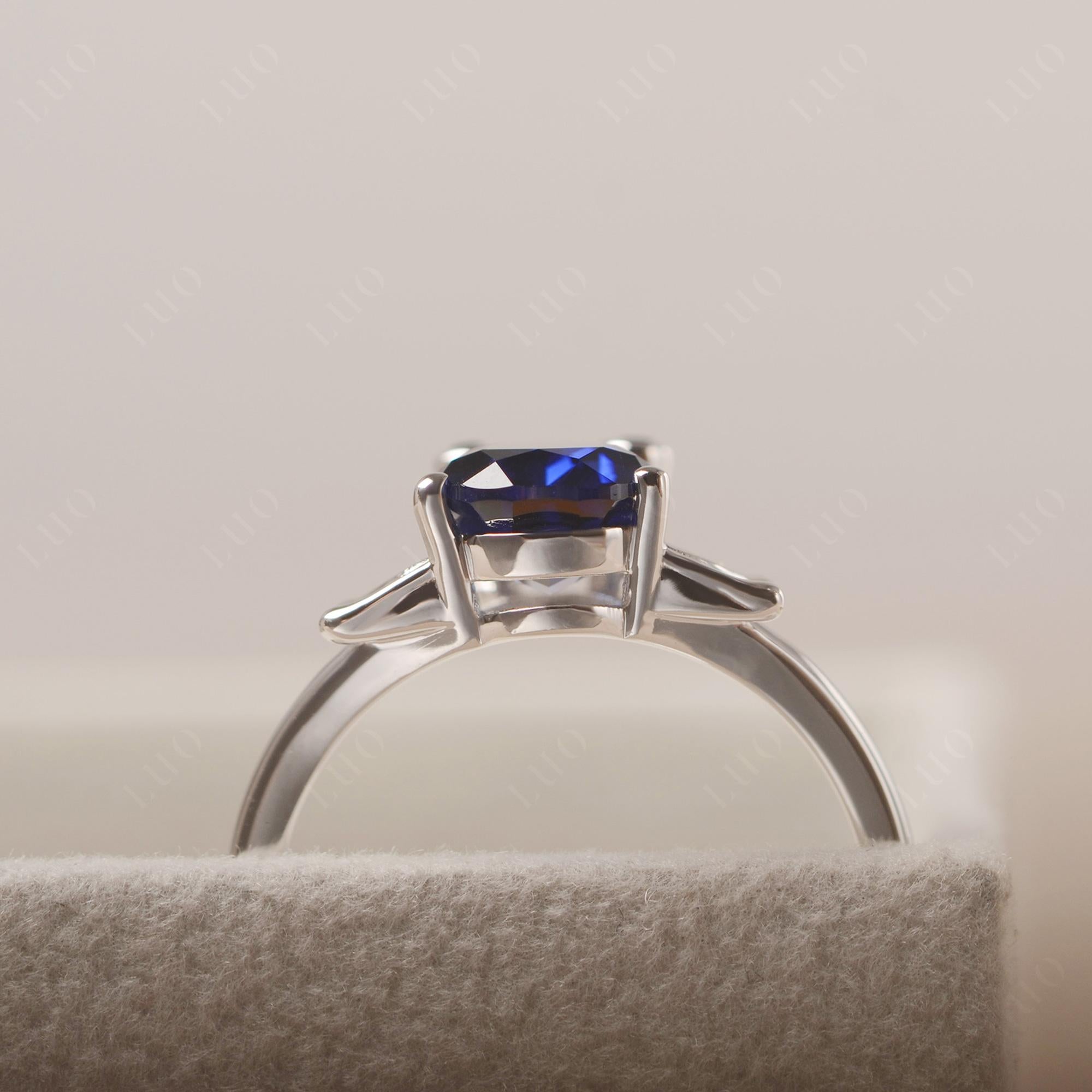Sapphire Frog Engagement Ring - LUO Jewelry 