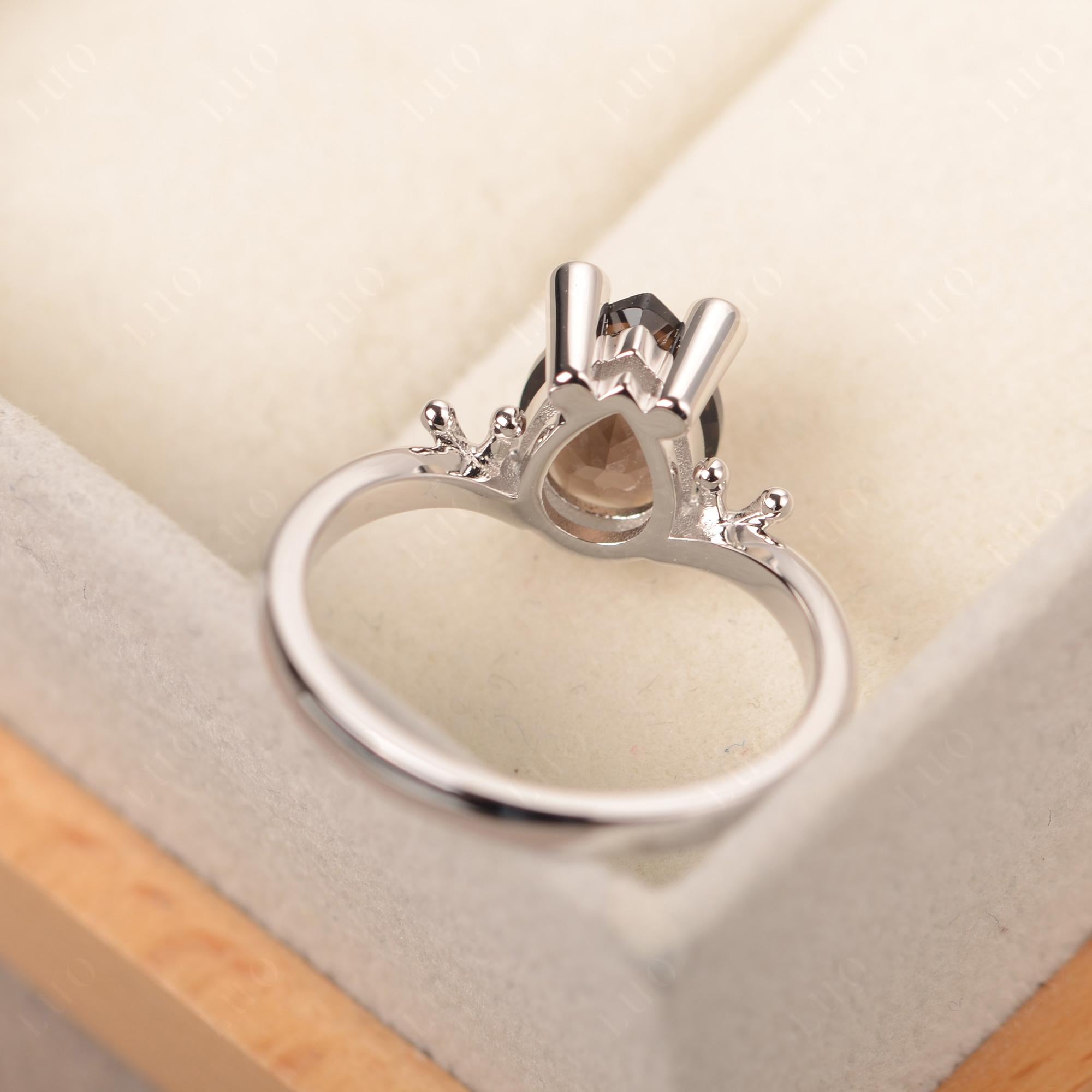 Smoky Quartz Frog Ring - LUO Jewelry 