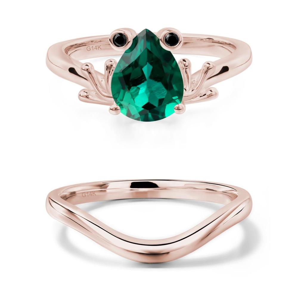 Emerald Frog Engagement Ring - LUO Jewelry #metal_xxxxx