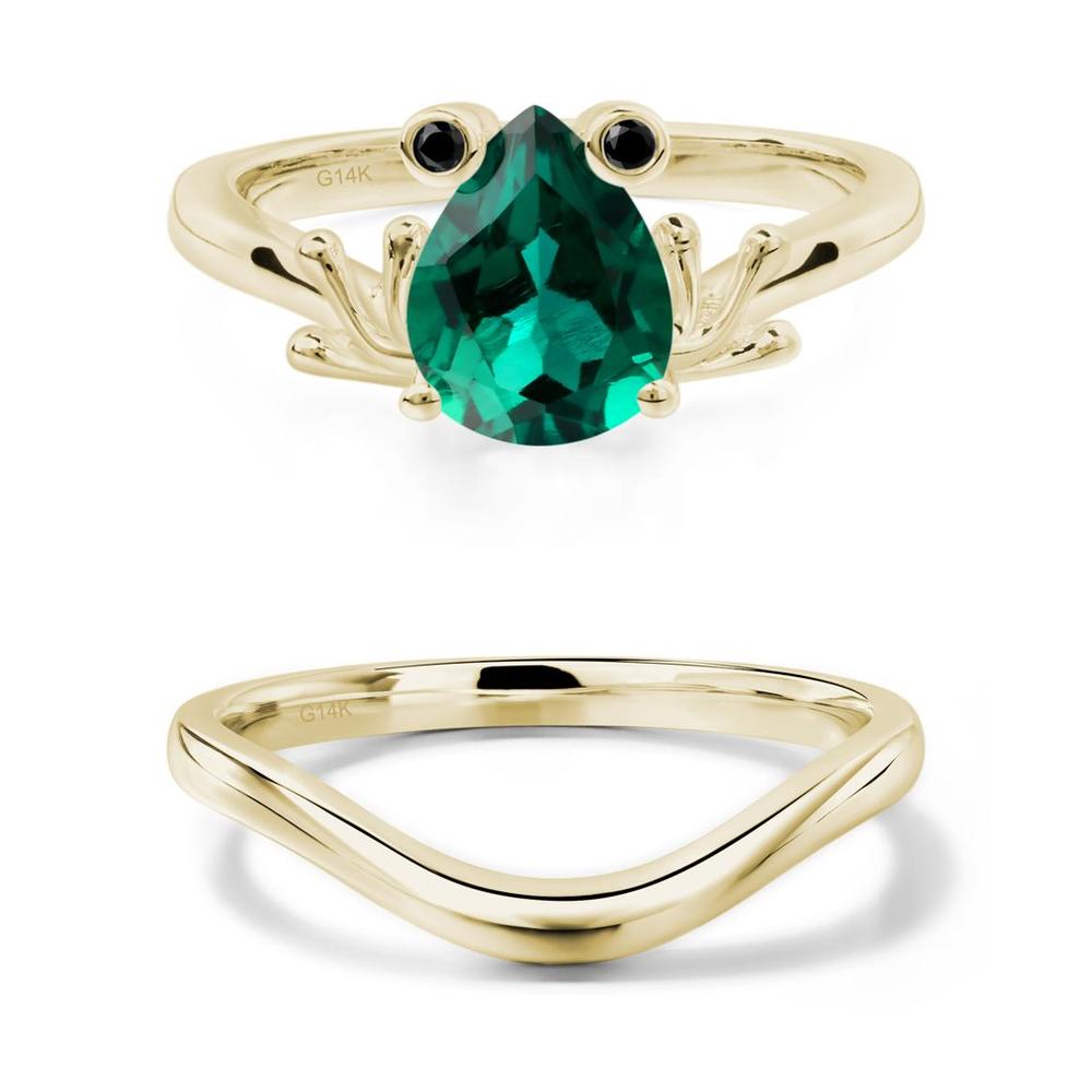 Emerald Frog Engagement Ring - LUO Jewelry #metal_xxxxx