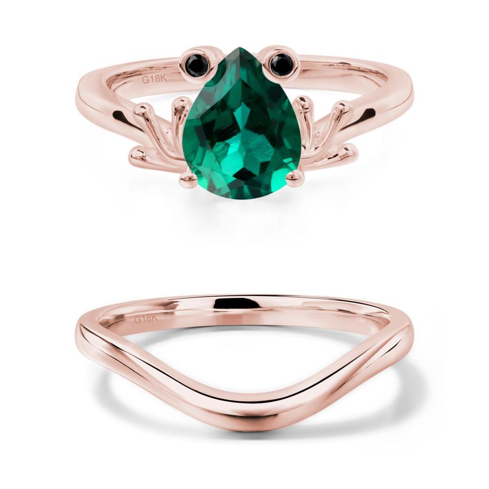 Emerald Frog Engagement Ring - LUO Jewelry #metal_xxxxx