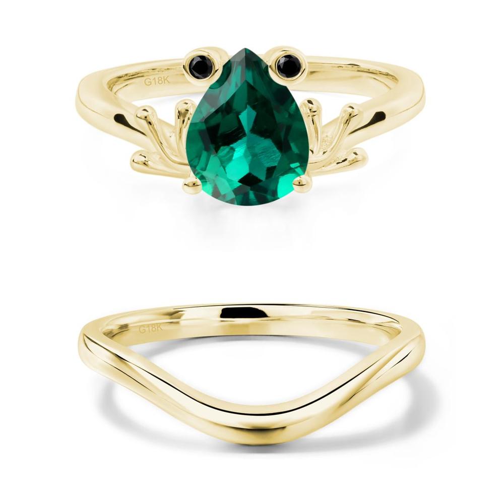 Emerald Frog Engagement Ring - LUO Jewelry #metal_xxxxx