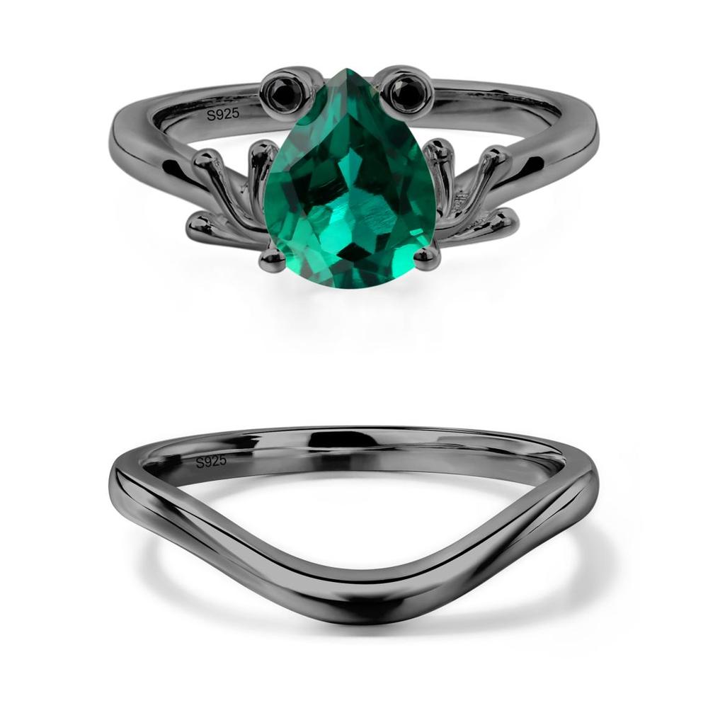 Emerald Frog Engagement Ring - LUO Jewelry #metal_xxxxx