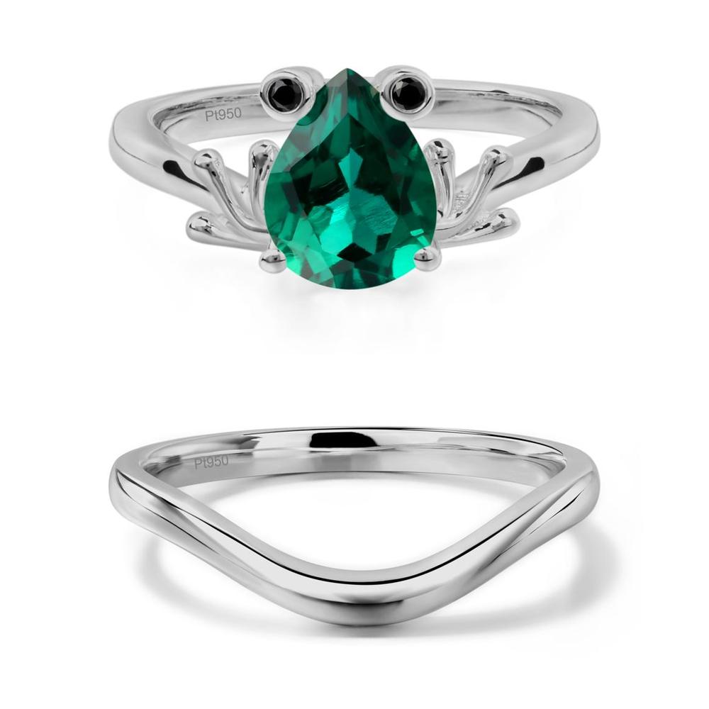 Emerald Frog Engagement Ring - LUO Jewelry #metal_xxxxx