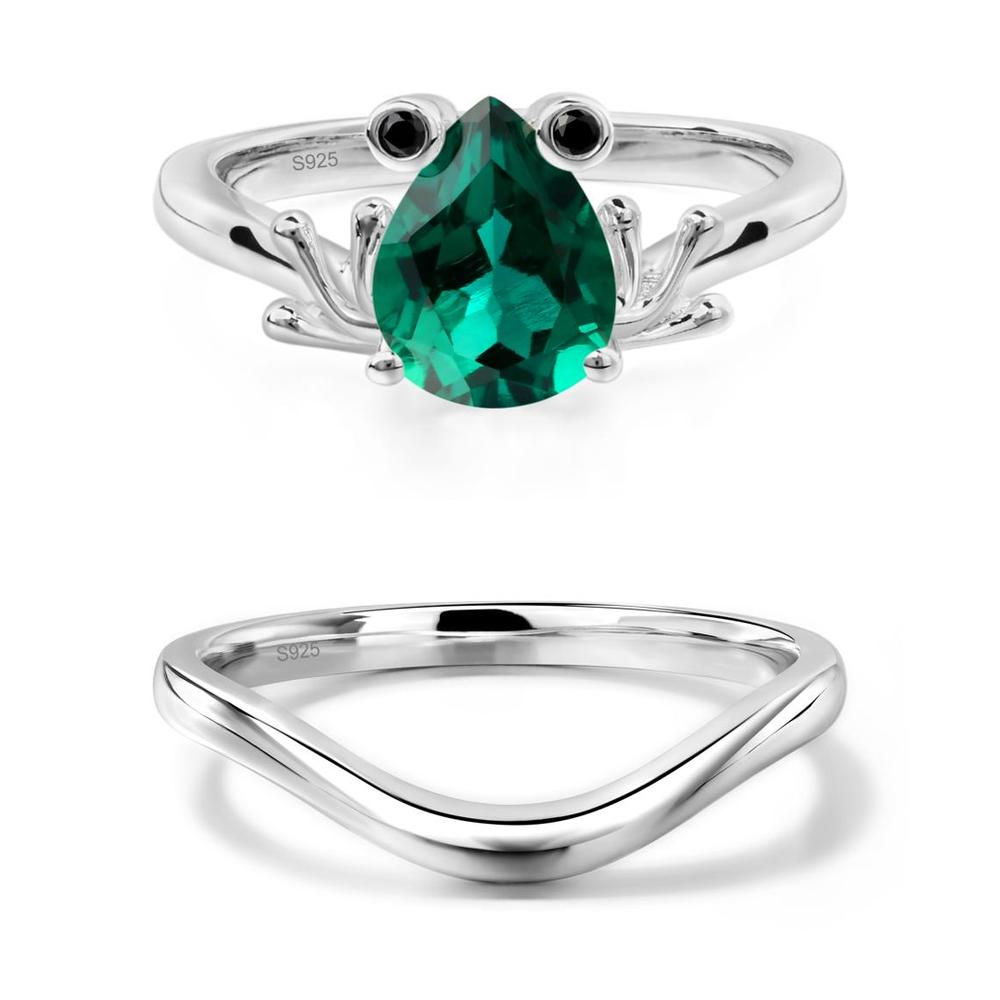 Emerald Frog Engagement Ring - LUO Jewelry #metal_xxxxx