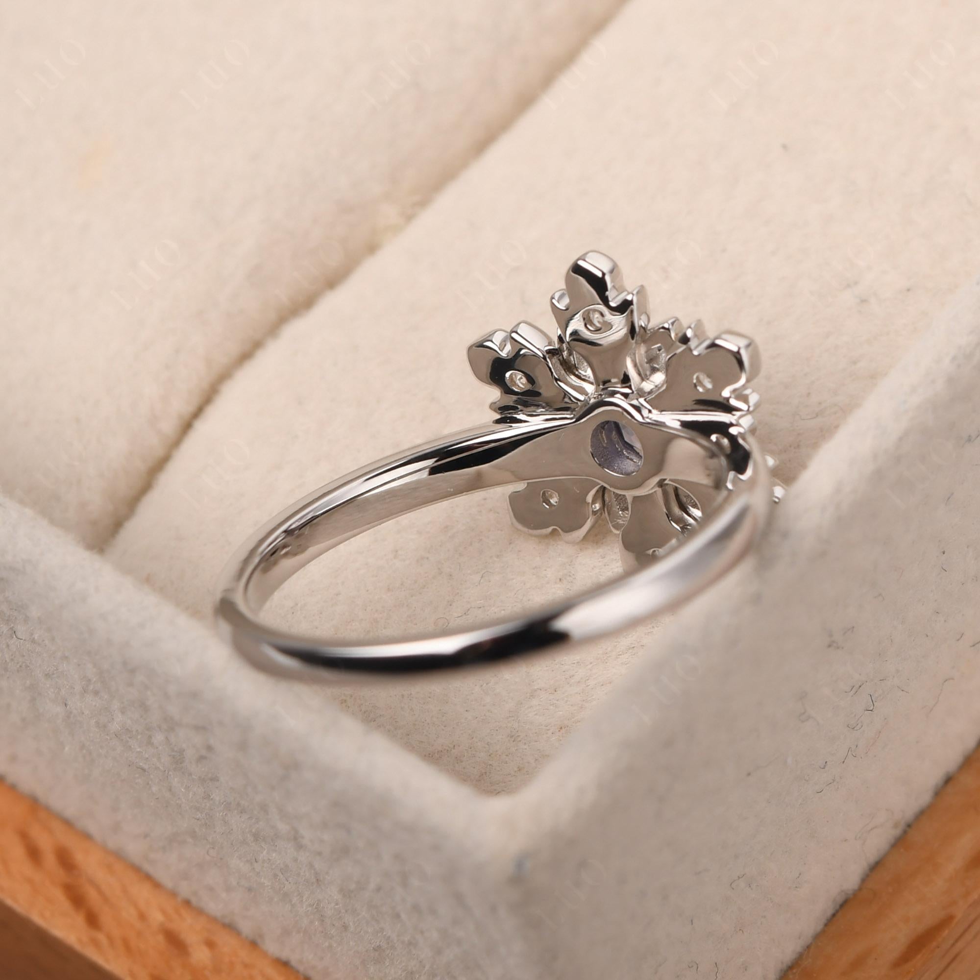 Alexandrite Snowflake Engagement Ring - LUO Jewelry 