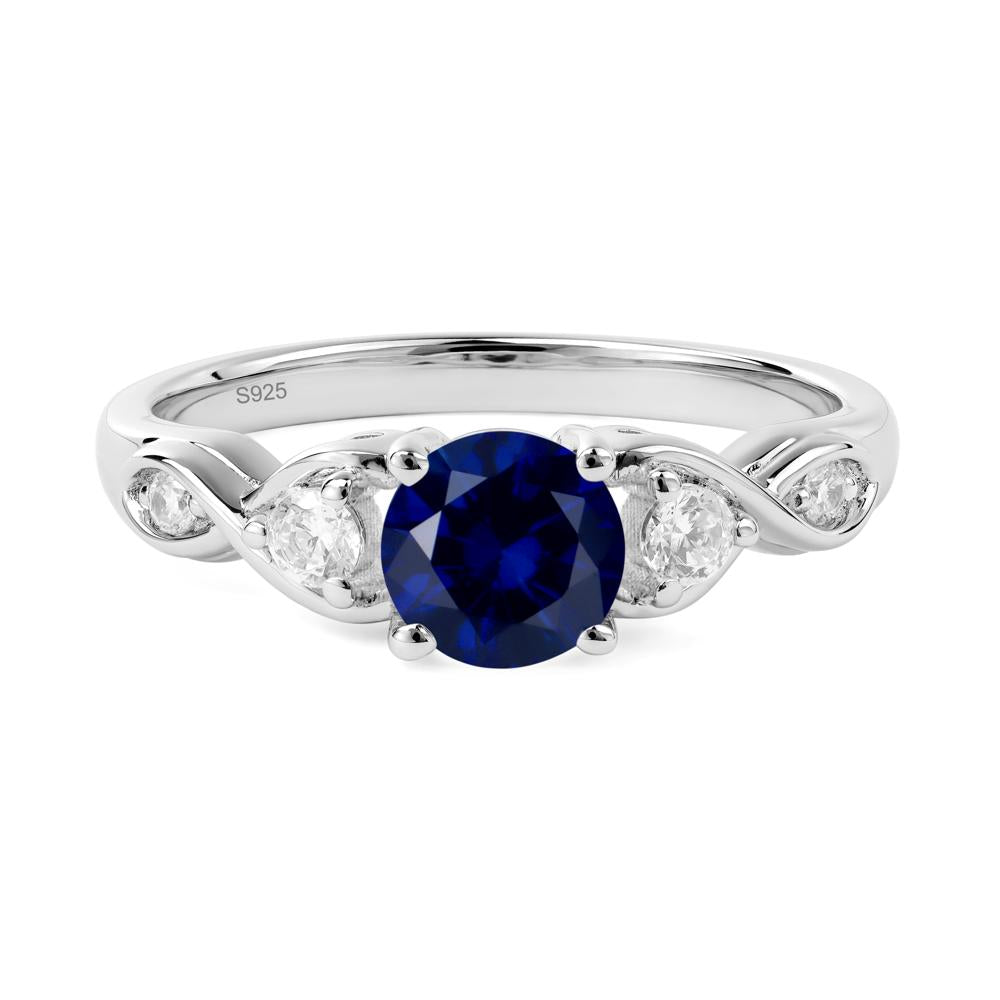 Sapphire Twisted Ring - LUO Jewelry #metal_sterling silver