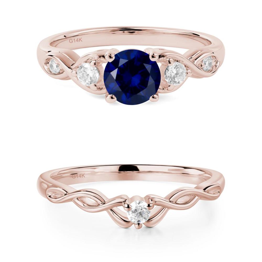 Sapphire Twisted Ring - LUO Jewelry #metal_xxxxx