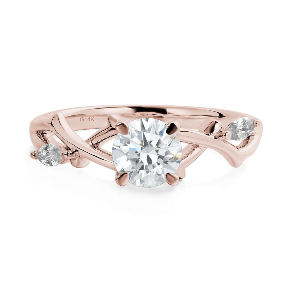 Diamond Twig Engagement Ring - LUO Jewelry #metal_14k rose gold