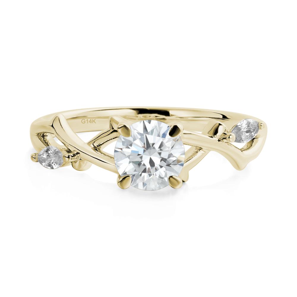 Diamond Twig Engagement Ring - LUO Jewelry #metal_14k yellow gold