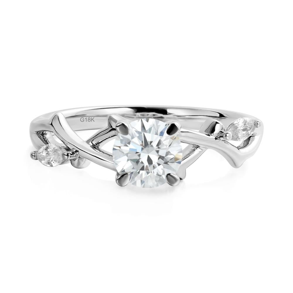 Diamond Twig Engagement Ring - LUO Jewelry #metal_18k white gold