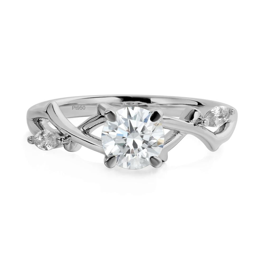 Diamond Twig Engagement Ring - LUO Jewelry #metal_platinum