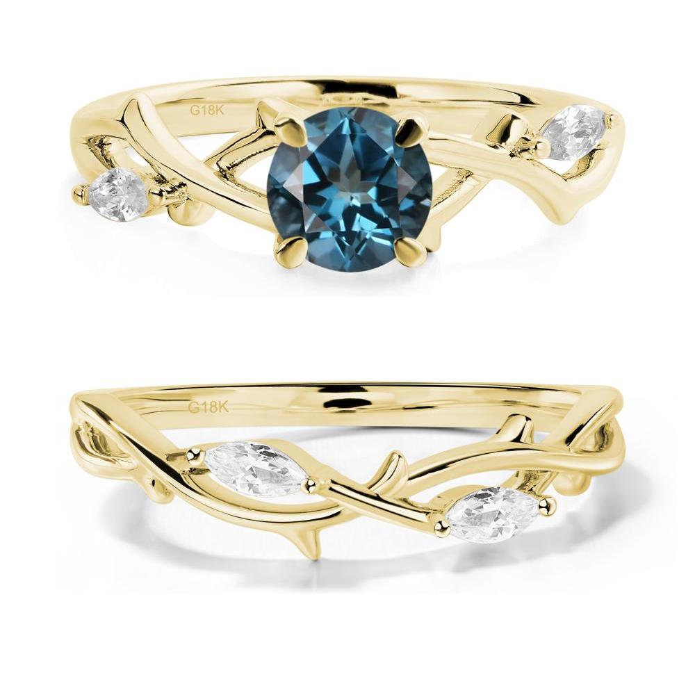 London Blue Topaz Twig Promise Ring - LUO Jewelry #metal_xxxxx