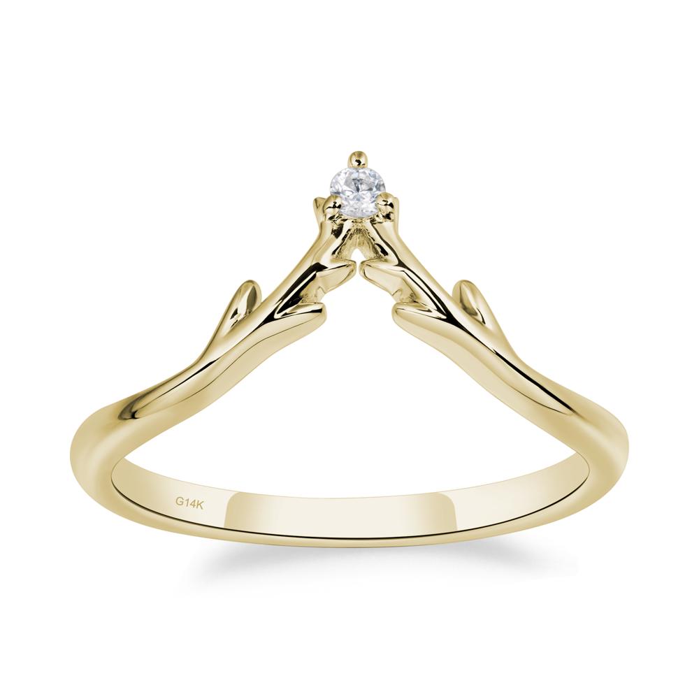 White Topaz Ring with Moon and Star - LUO Jewelry #metal_xxxxx