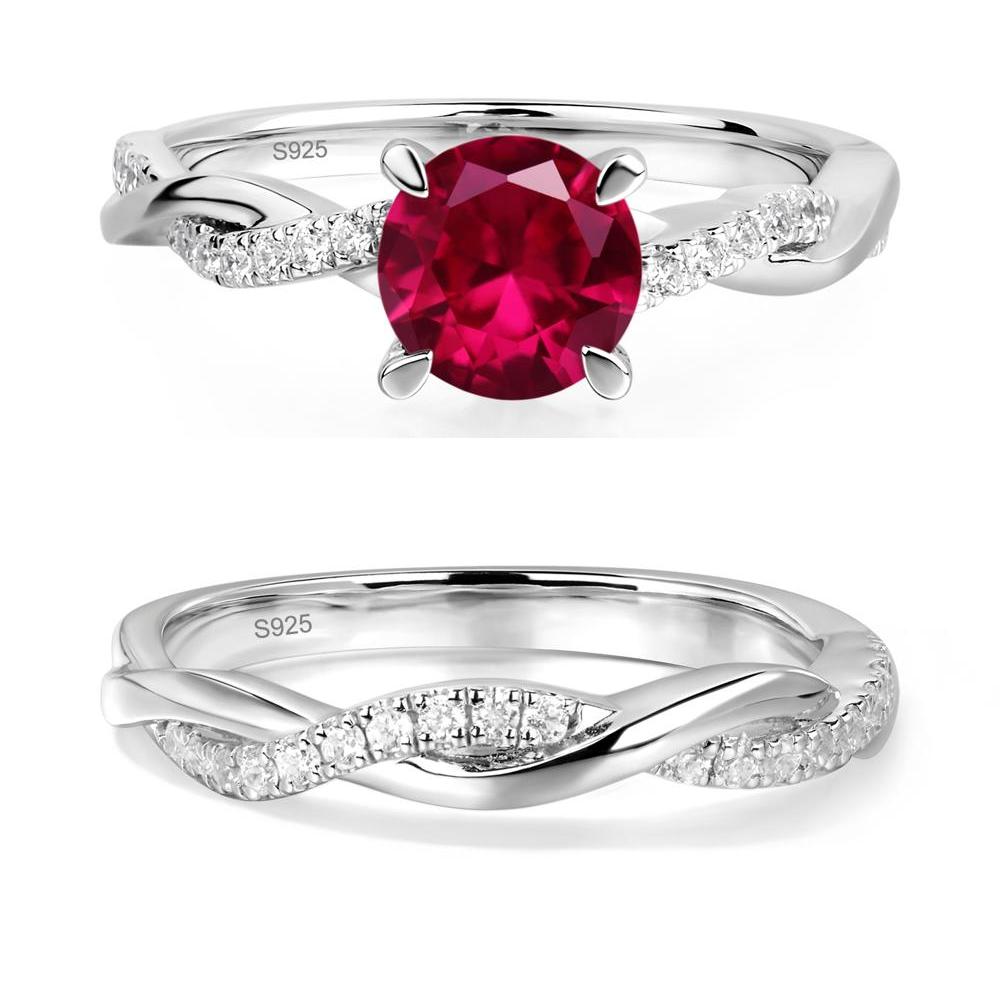 Ruby Twist Ring - LUO Jewelry #metal_sterling silver