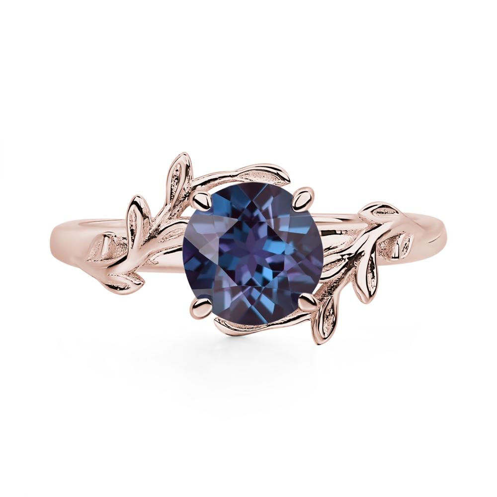 Alexandrite Vine Engagement Ring - LUO Jewelry #metal_14k rose gold