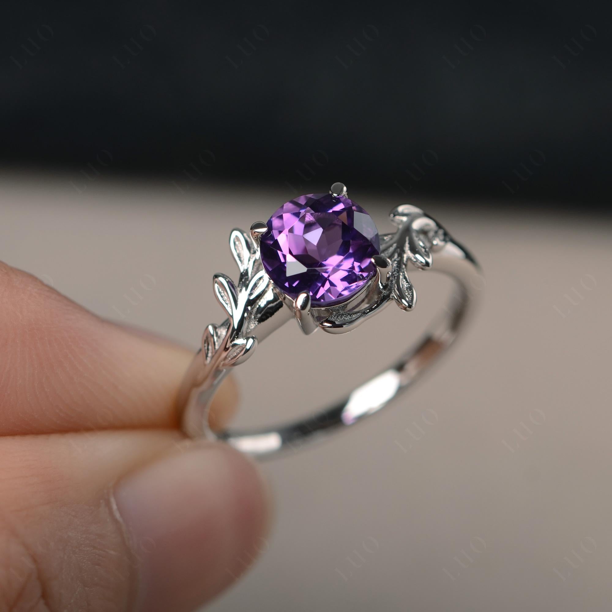 Amethyst Vine Ring - LUO Jewelry 
