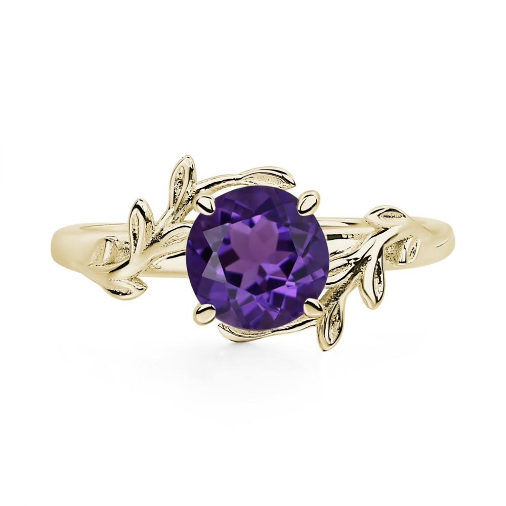 Amethyst Vine Ring - LUO Jewelry #metal_14k yellow gold