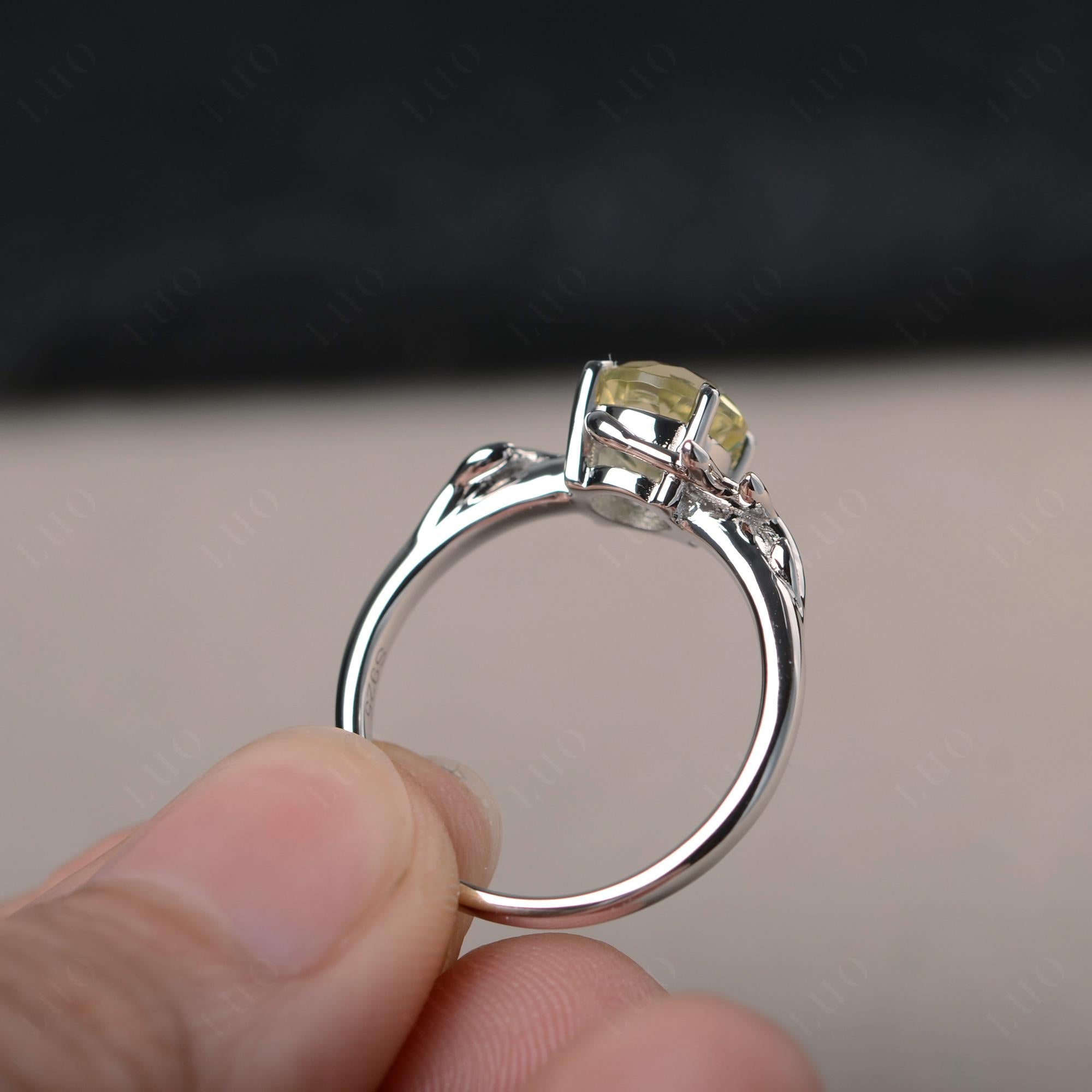Lemon Quartz Vine Ring - LUO Jewelry 