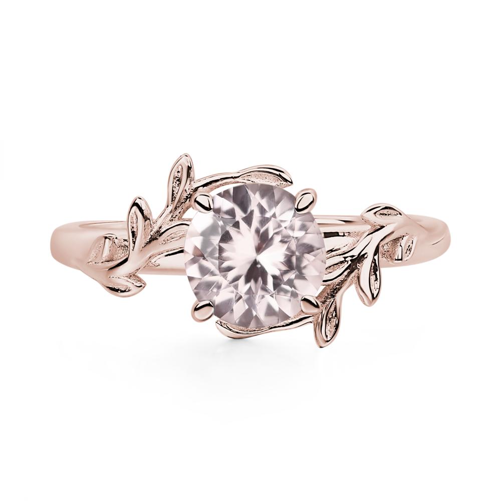 Morganite Leaf and Vine Ring - LUO Jewelry #metal_14k rose gold