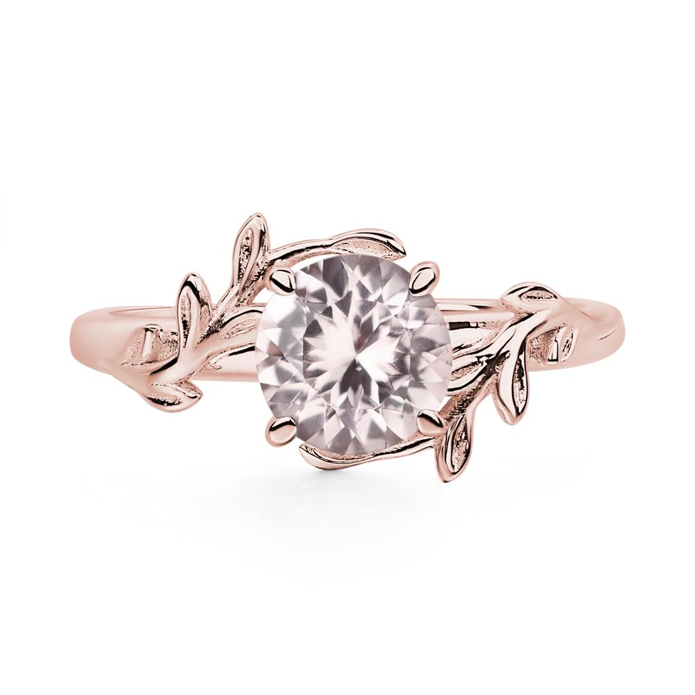 Morganite Leaf and Vine Ring - LUO Jewelry #metal_18k rose gold