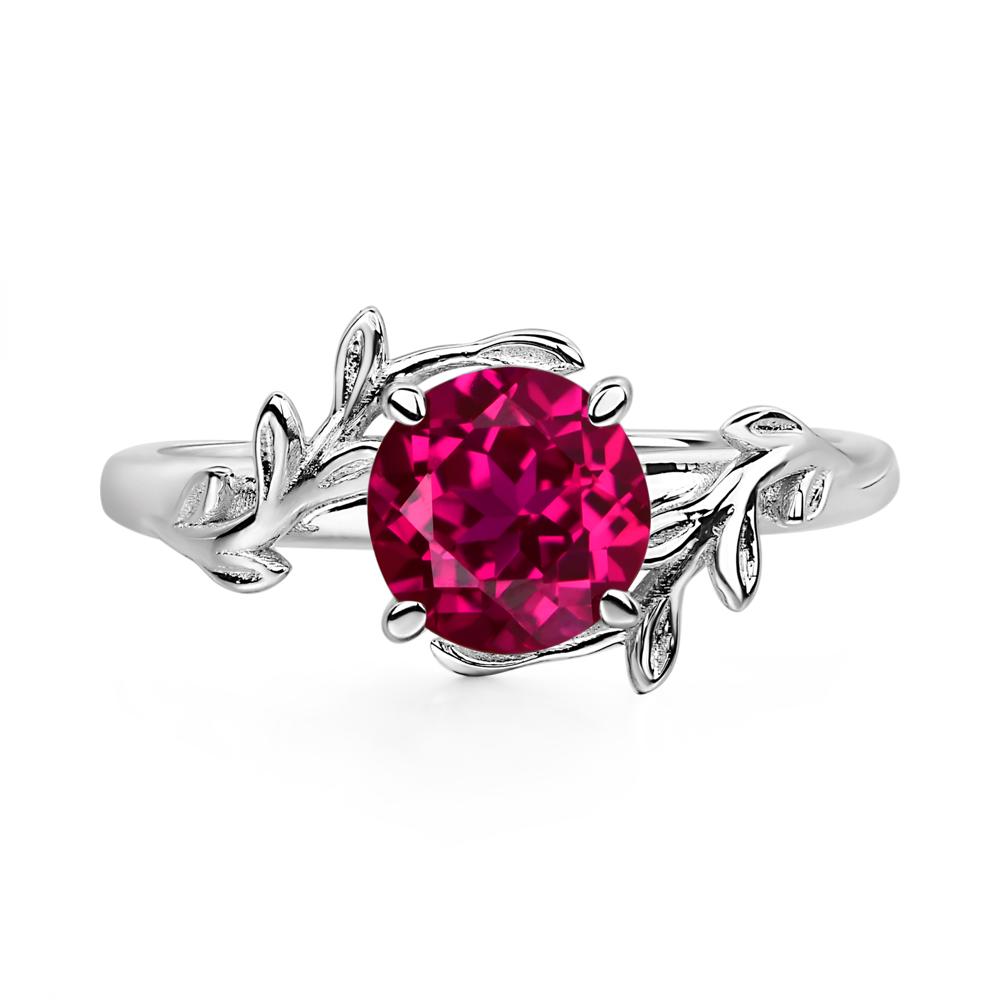 Ruby Vine Ring - LUO Jewelry #metal_14k white gold