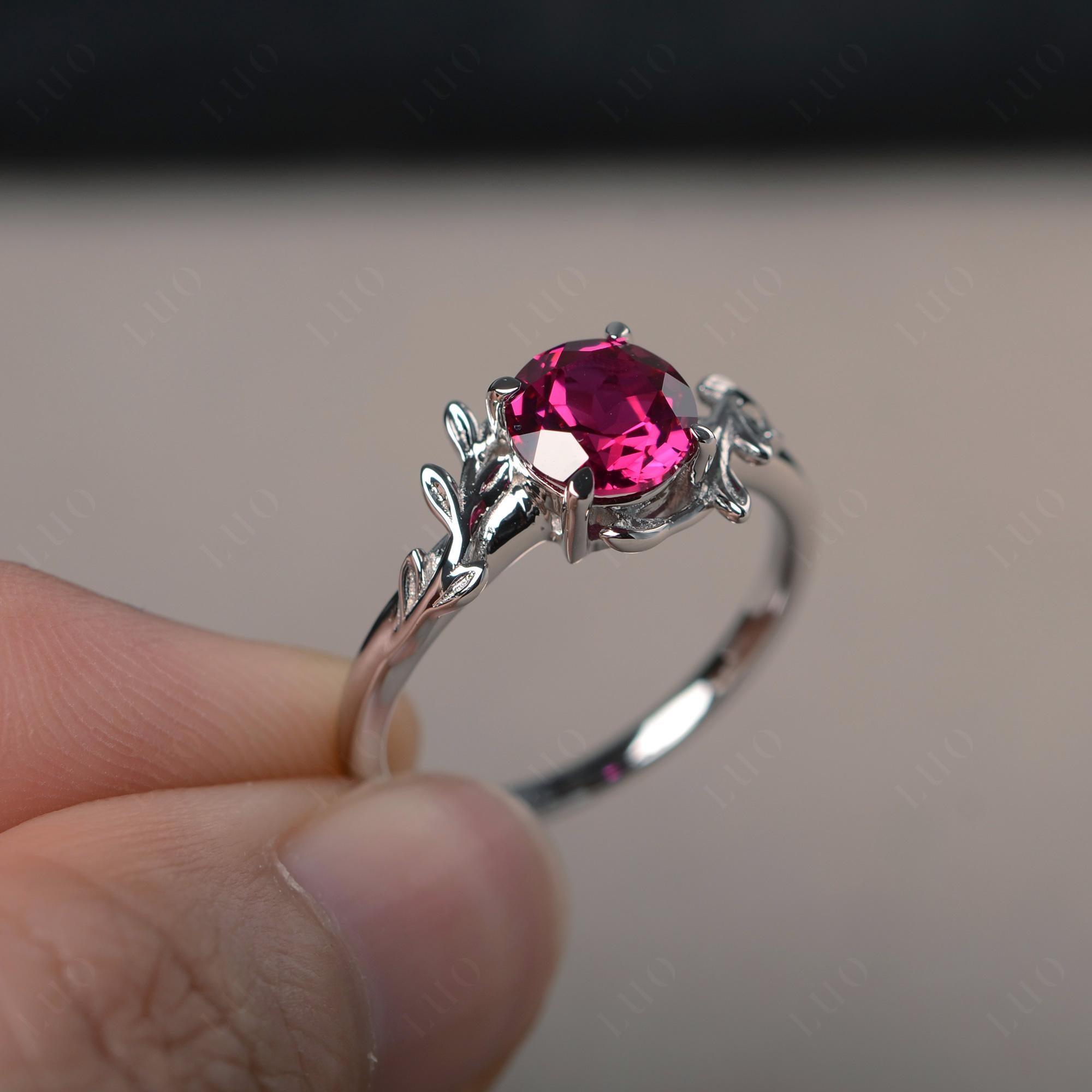Ruby Vine Ring - LUO Jewelry 