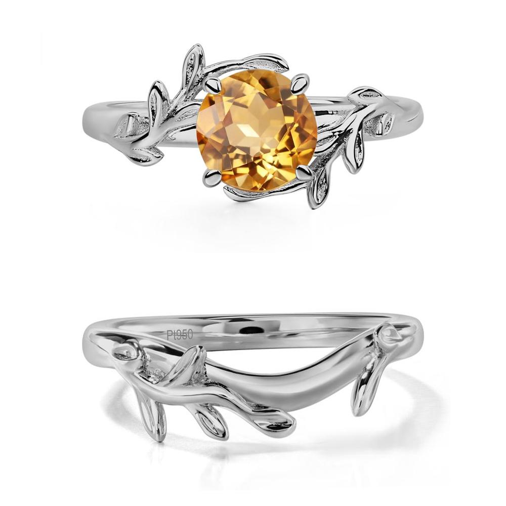 Citrine Leaf and Vine Ring - LUO Jewelry #metal_xxxxx