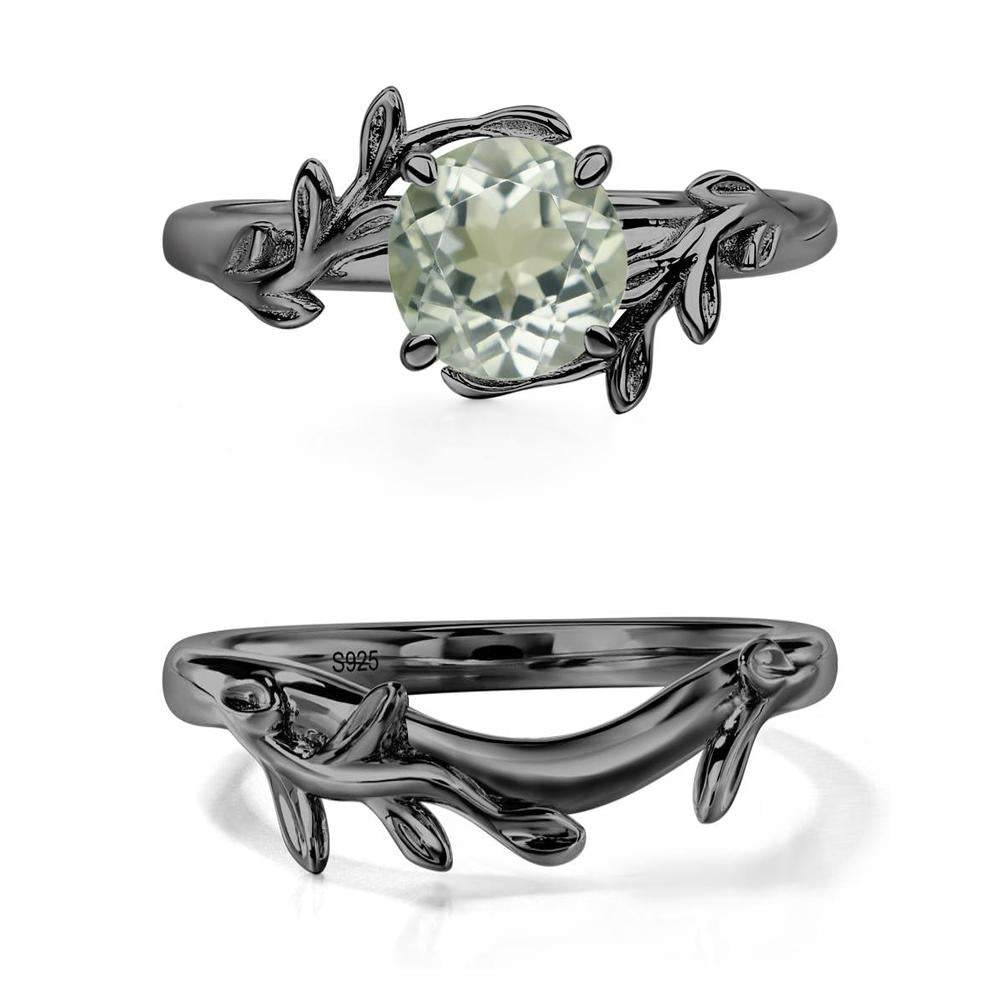 Green Amethyst Leaf and Vine Ring - LUO Jewelry #metal_xxxxx