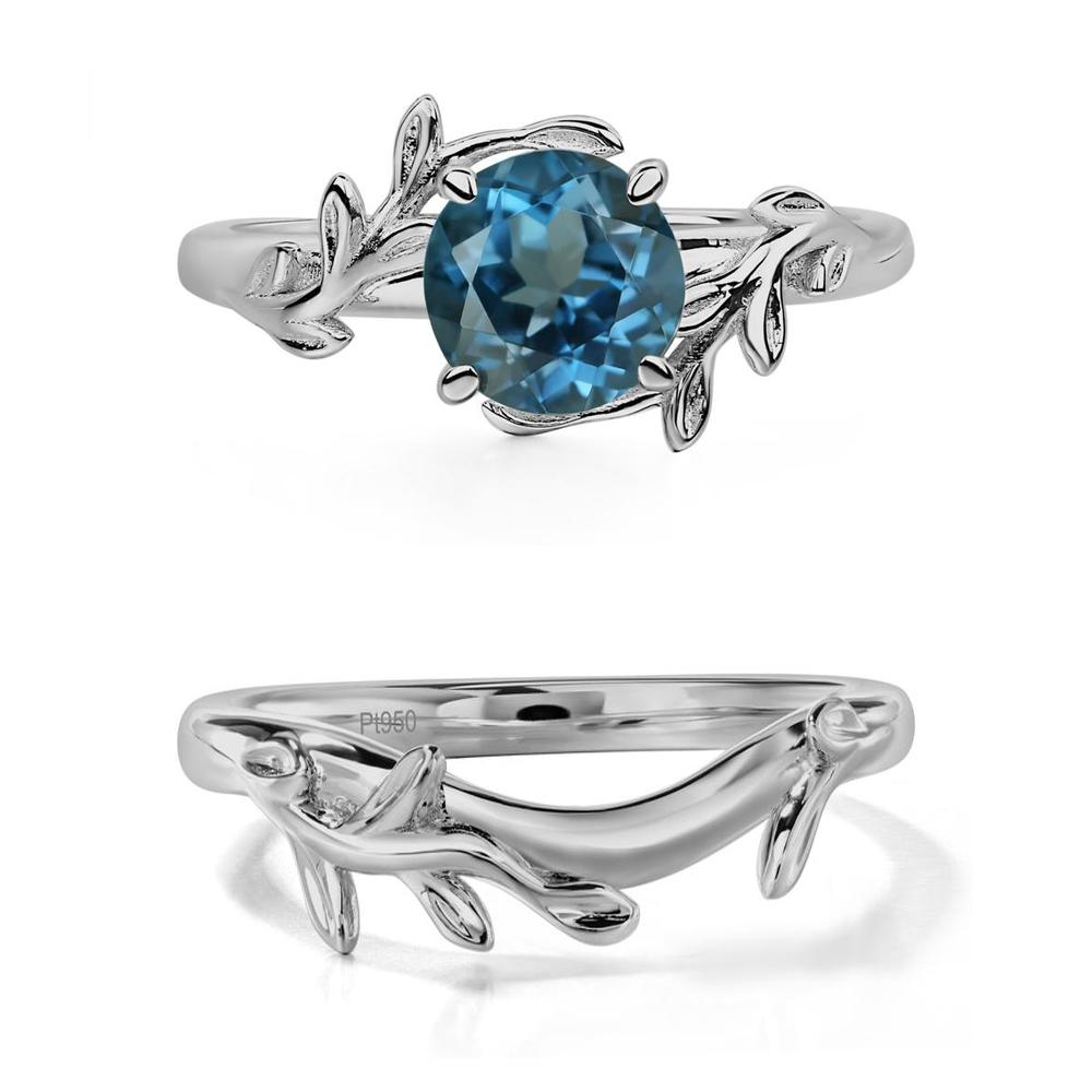 London Blue Topaz Leaf and Vine Ring - LUO Jewelry #metal_xxxxx