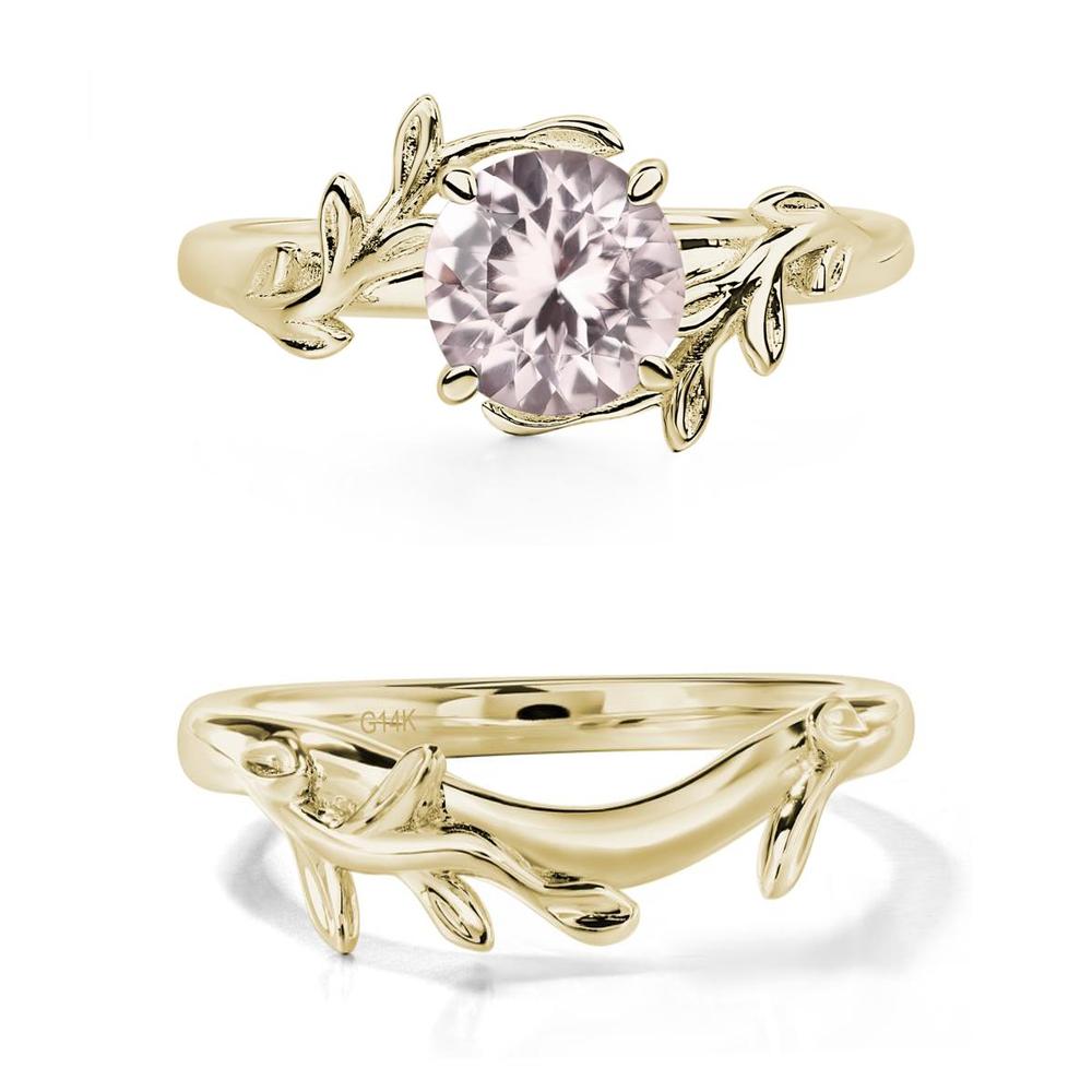 Morganite Leaf and Vine Ring - LUO Jewelry #metal_xxxxx