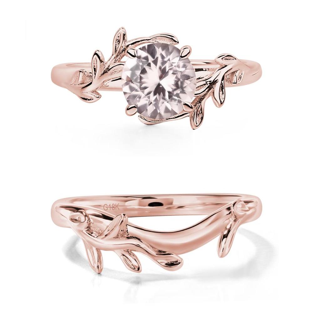 Morganite Leaf and Vine Ring - LUO Jewelry #metal_xxxxx
