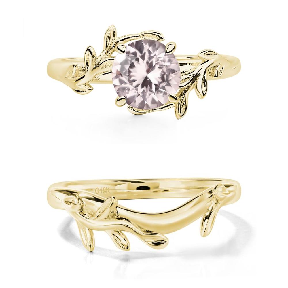 Morganite Leaf and Vine Ring - LUO Jewelry #metal_xxxxx