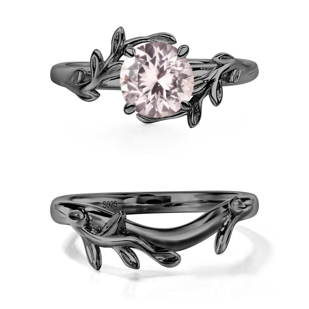 Morganite Leaf and Vine Ring - LUO Jewelry #metal_xxxxx