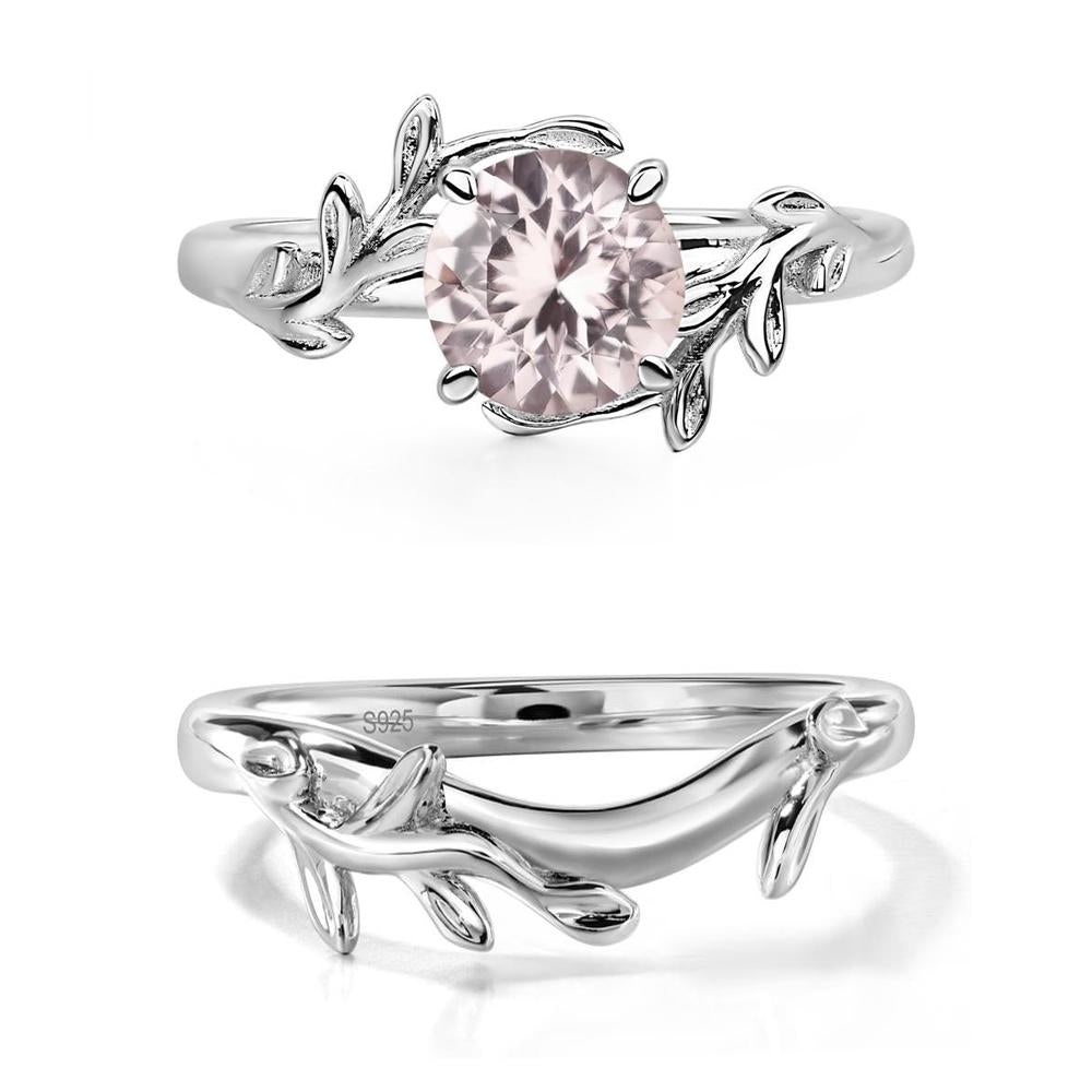 Morganite Leaf and Vine Ring - LUO Jewelry #metal_xxxxx