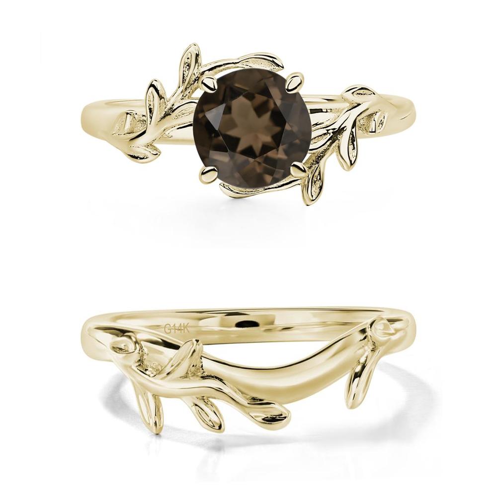 Smoky Quartz Vine Engagement Ring - LUO Jewelry #metal_xxxxx