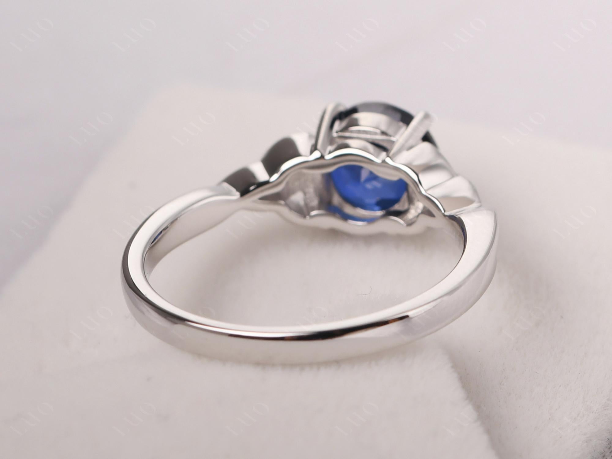 Round Cut Sapphire Celtic Ring - LUO Jewelry 