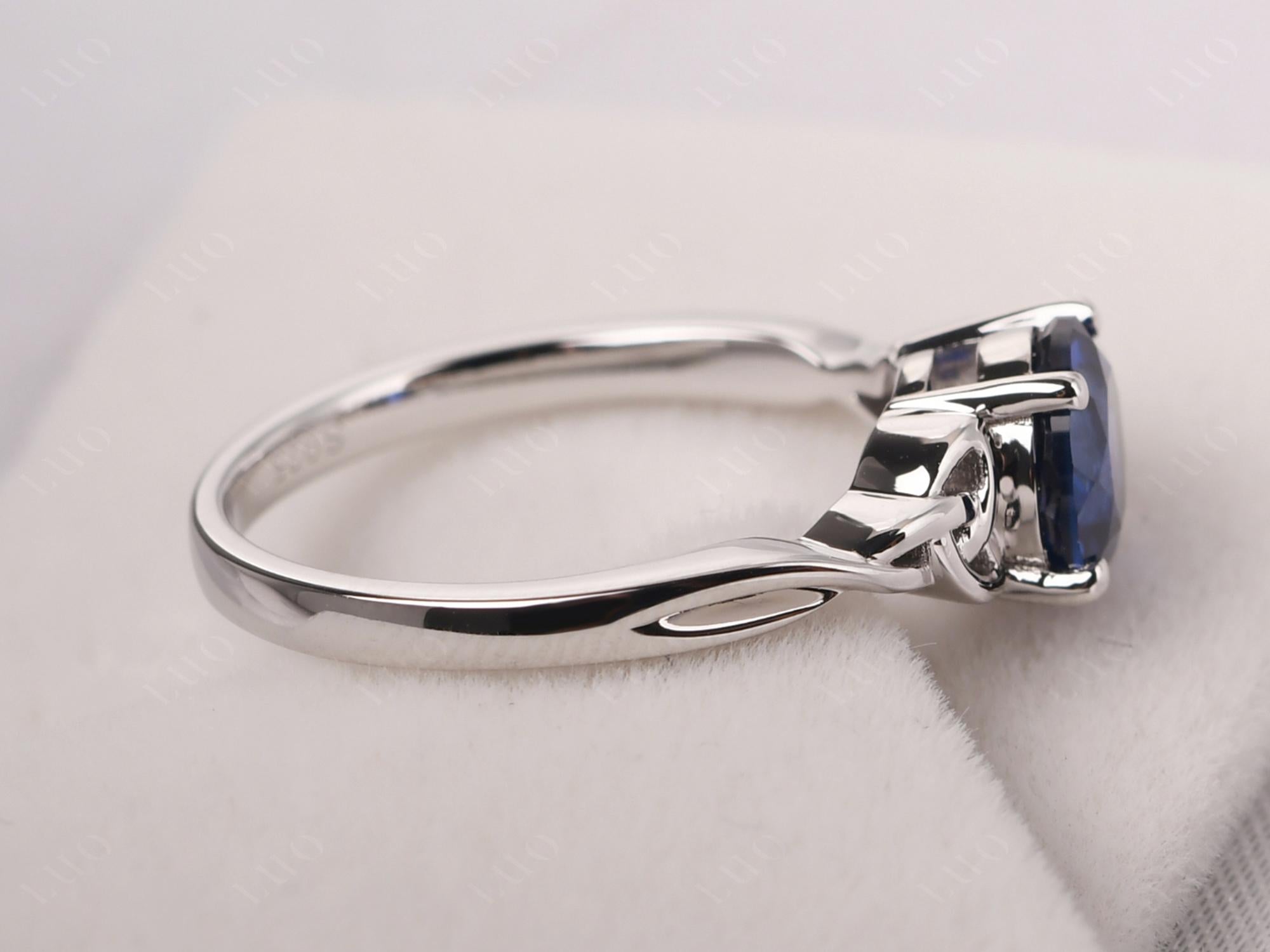 Round Cut Sapphire Celtic Ring - LUO Jewelry 