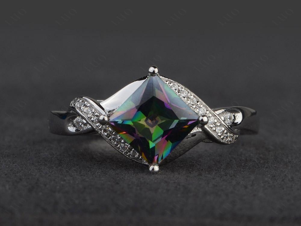 Mystic Topaz Twisted Promise Ring - LUO Jewelry 