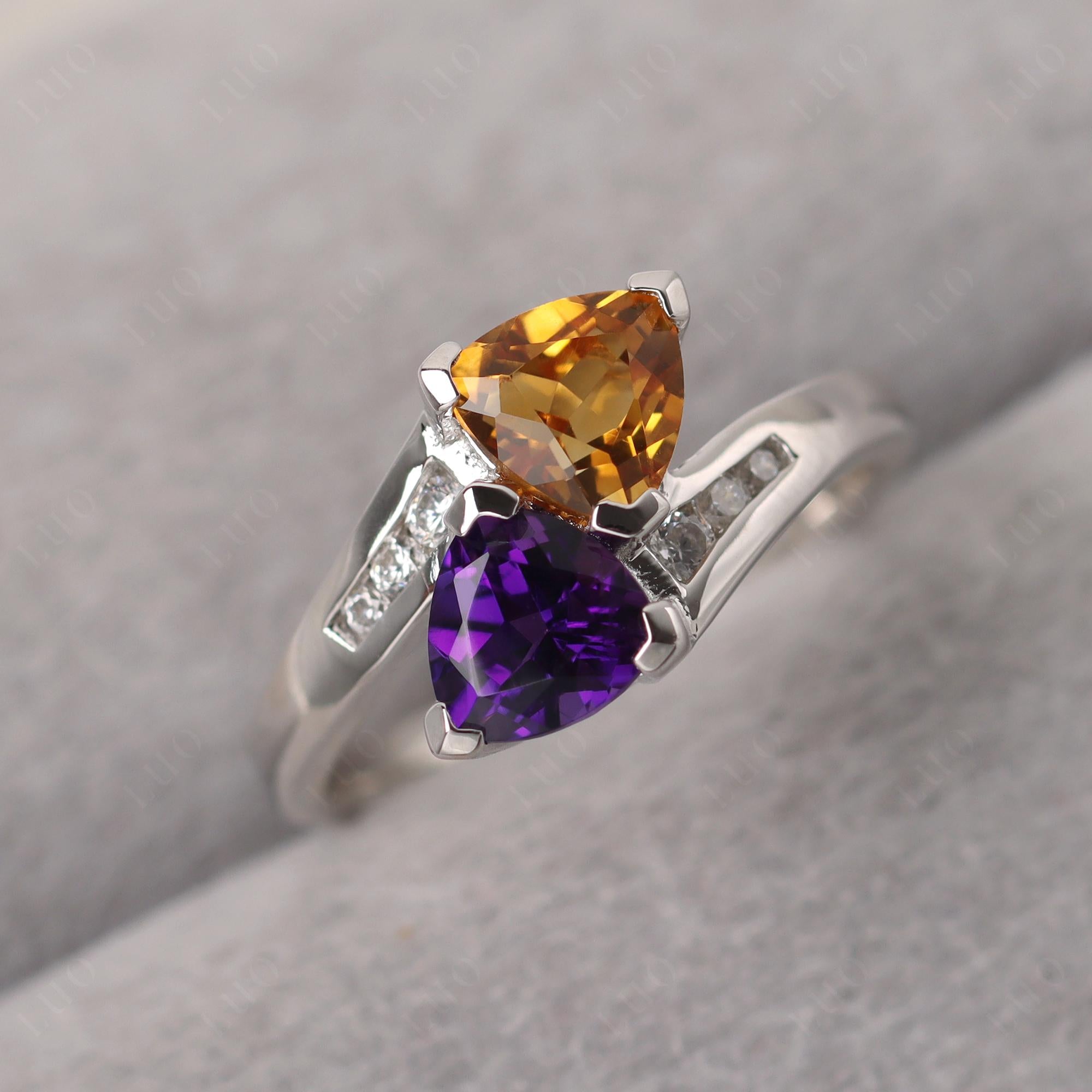 Amethyst and Citrine Ring - LUO Jewelry 