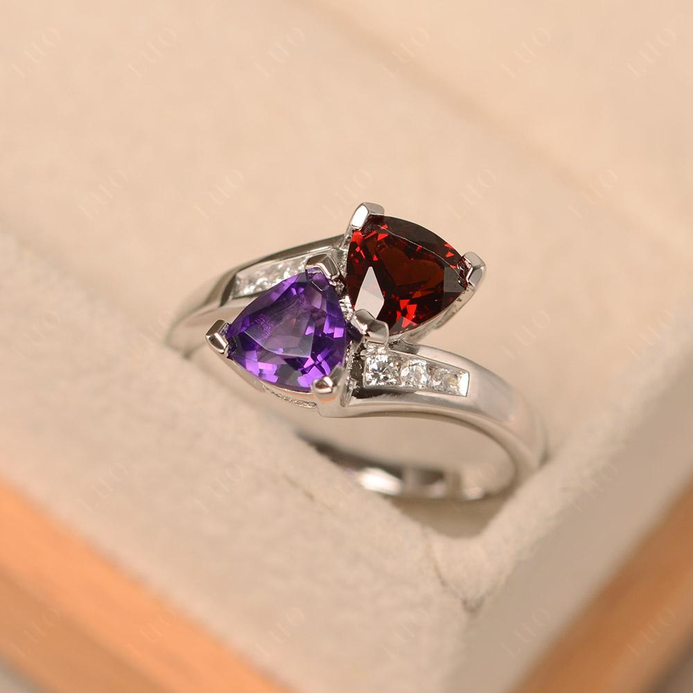 Garnet and Amethyst Ring - LUO Jewelry 